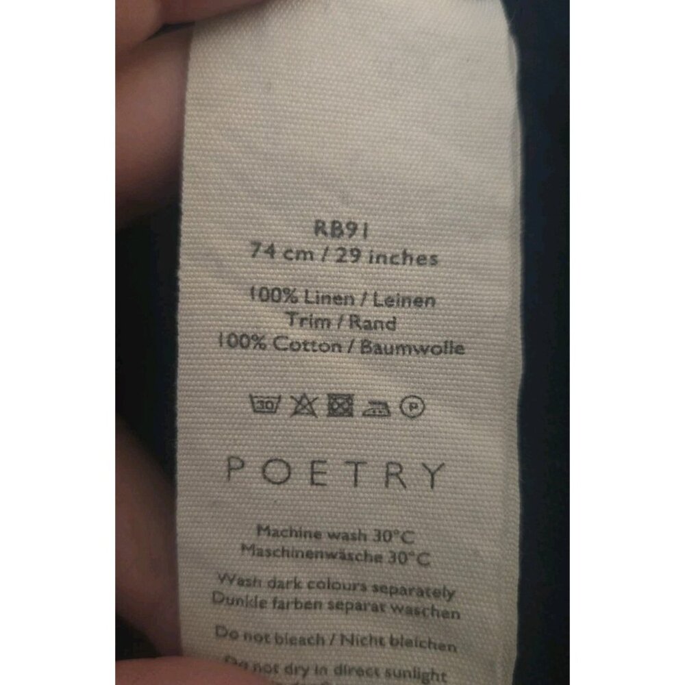 SOLD>>>>>Poetry Navy Blue 100% Linen Pants - Picture 7 of 7